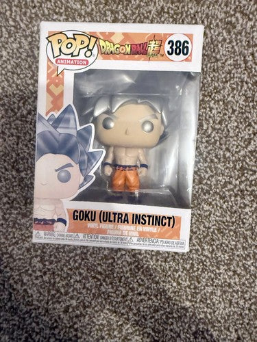 Funko Pop Dragon Ball Super Goku Ultra Instinct #386 Vinyl Figure - Box Damaged
