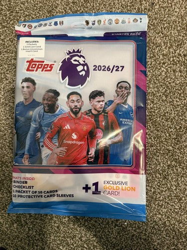 Topps Premier League 2026/27 Starter Pack Binder + Gold Lion - New & Sealed