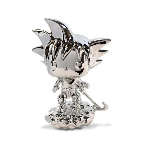 Funko Pop Dragon Ball Goku & Flying Nimbus #109 Silver Chrome - Box Damaged
