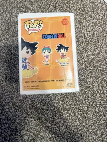 Funko Pop Dragon Ball Goku & Flying Nimbus #109 Silver Chrome - Box Damaged