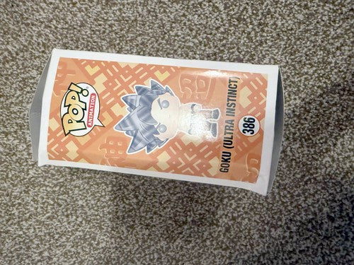 Funko Pop Dragon Ball Super Goku Ultra Instinct #386 Vinyl Figure - Box Damaged