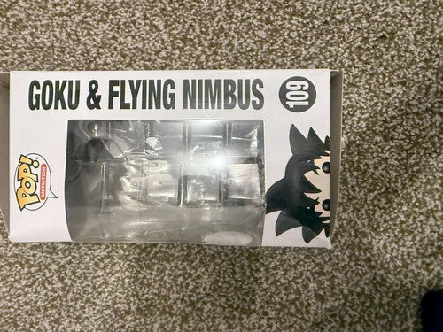 Funko Pop Dragon Ball Goku & Flying Nimbus #109 Silver Chrome - Box Damaged
