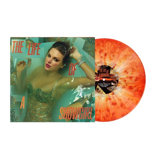 Taylor Swift Life of a Showgirl Lit My Sky Up Orange Metallic Vinyl - New Sealed
