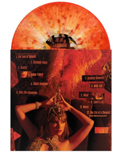 Taylor Swift Life of a Showgirl Lit My Sky Up Orange Metallic Vinyl - New Sealed