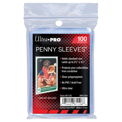 Ultra Pro Penny Sleeves 100 Pack Clear Soft Card Sleeves - Brand New & Sealed