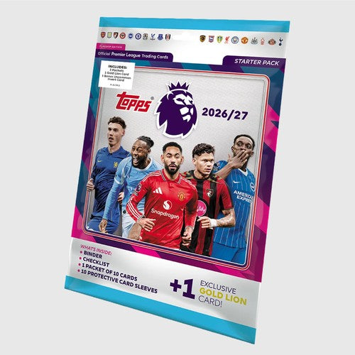 Topps Premier League 2026/27 Starter Pack Binder + Gold Lion - New & Sealed